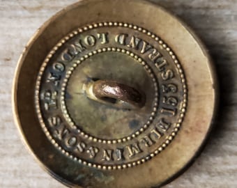 1800 年代後半のヴィンテージ、Firmin and Sons の真鍮製ボタン