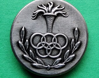 Botão esportivo olímpico vintage.