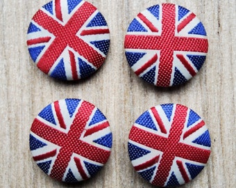 Vintage jaren 50-set van vier grote Jubilee-zijden knopen.