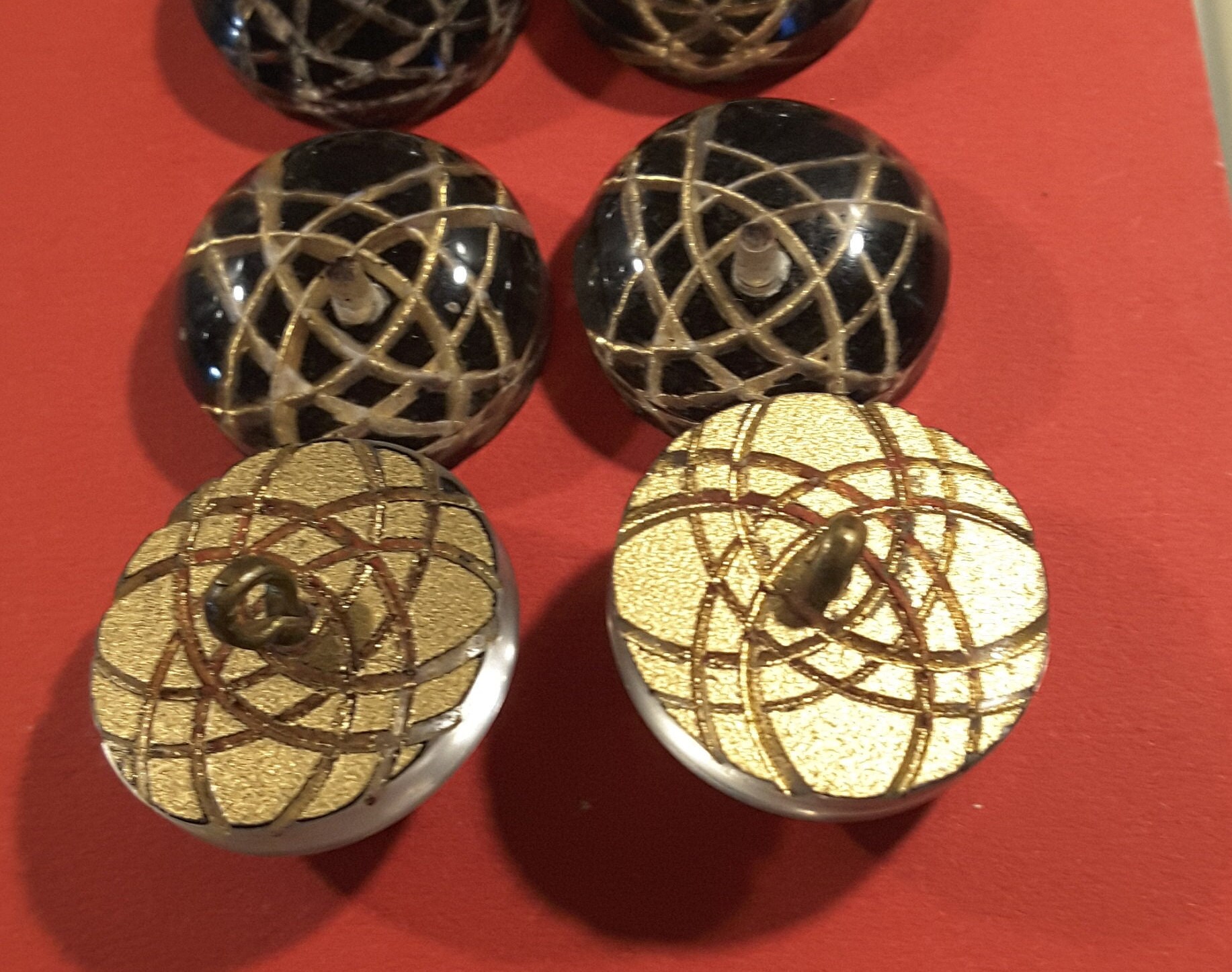 Vintage Set of Six 1950's Perspex Buttons. - Etsy