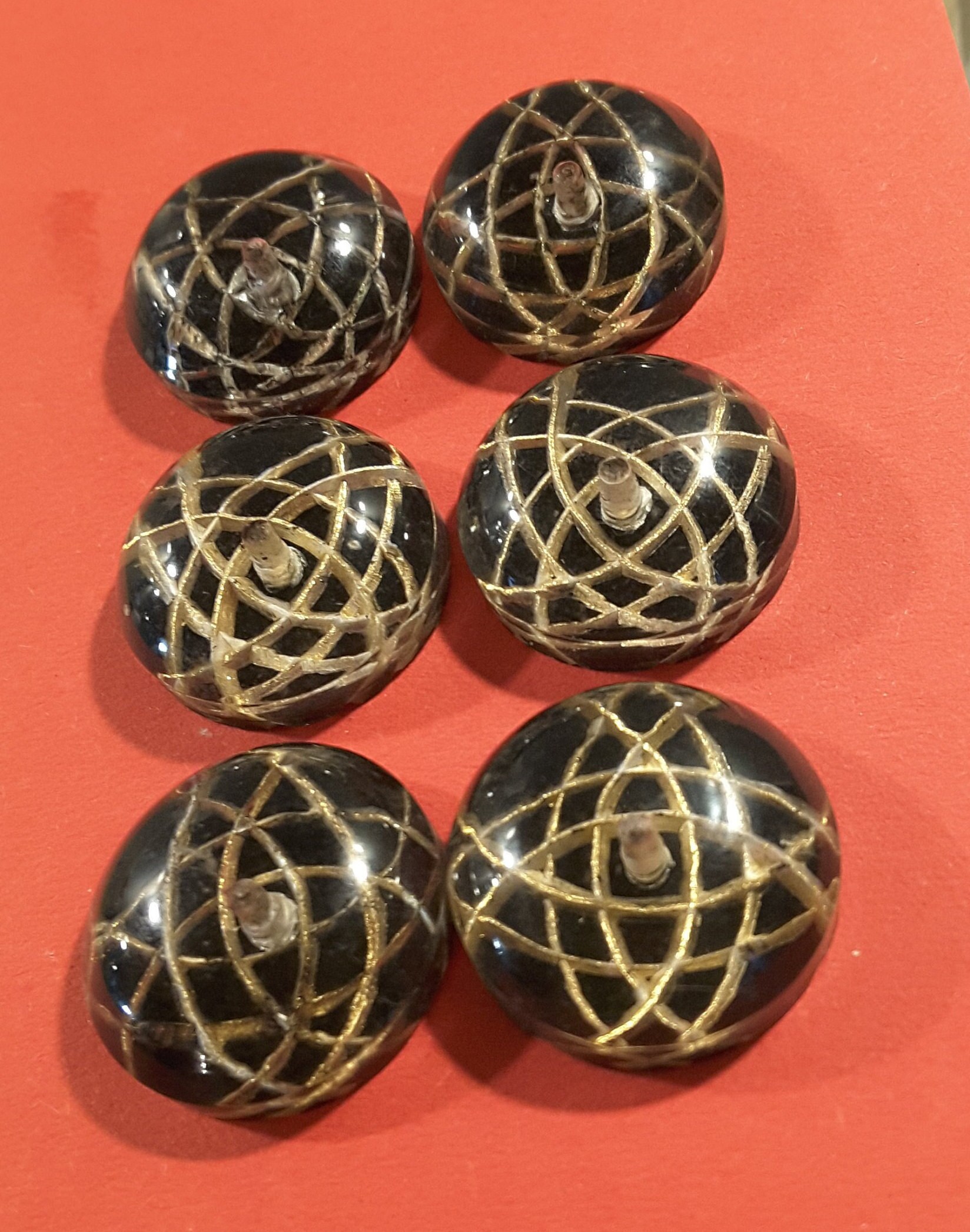 Vintage Set of Six 1950's Perspex Buttons. - Etsy