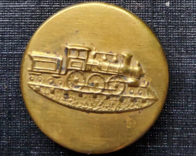 Vintage 1920's Brass American Steam Train Button. - Etsy