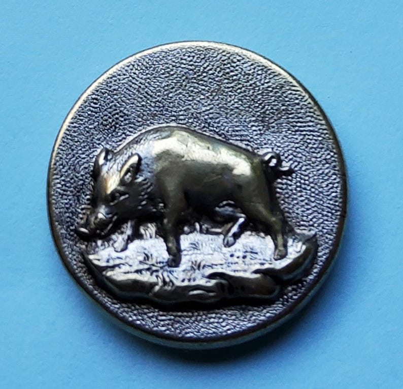 Vintage Early 1900's Paris Wild Boar Sporting Button. - Etsy