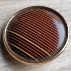 Vintage Large 1930's Celluloid and Brass Button. - Etsy