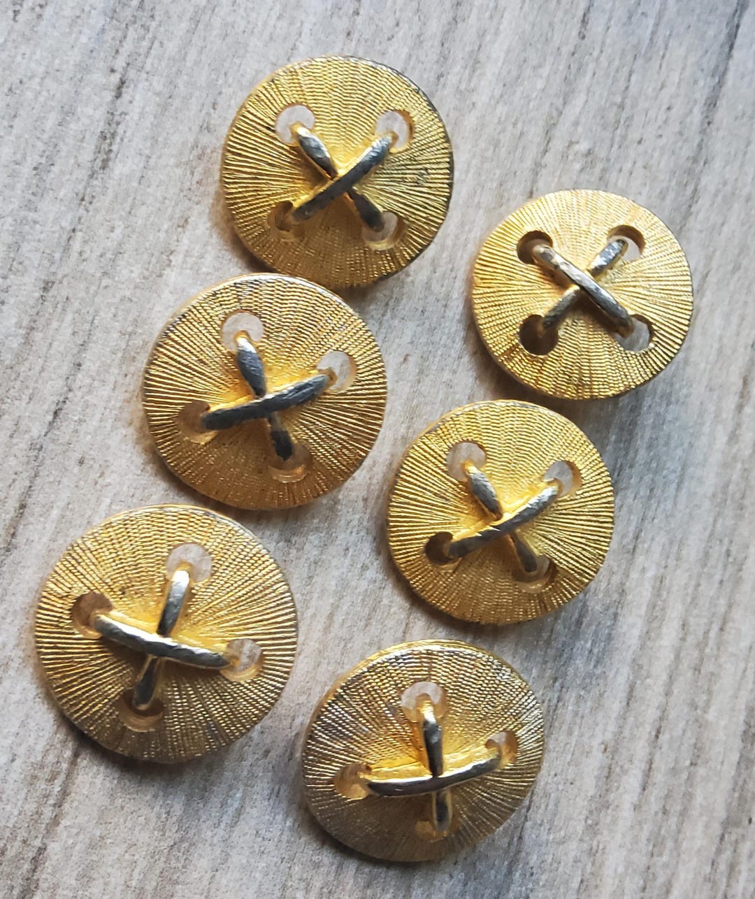 Vintage Set of Six 1950's Stitch Design Metal Jacket Buttons. - Etsy
