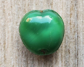 Moonglow Czech moonglow glass Apple button.
