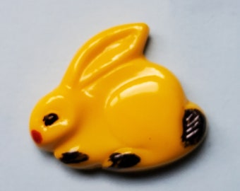 Vintage large glass rabbit button.