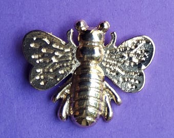 Vintage large metal bee button.