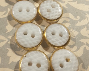 Vintage 1920&#39;s set of eight glass shirt buttons.