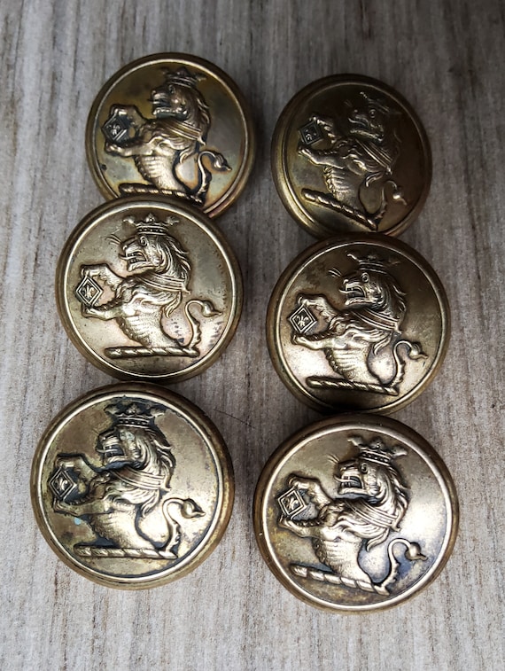 Vintage Large Early 1900's J.plant & Co Brass Livery Buttons