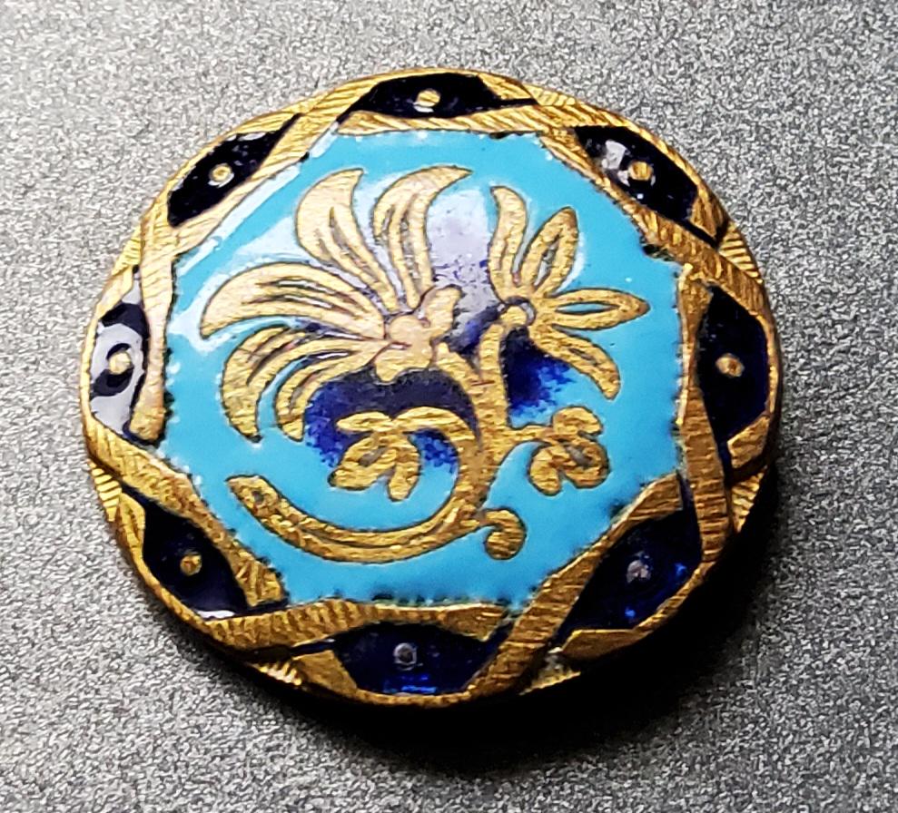 Vintage PARIS Back Early 1900's Enamel Button. - Etsy