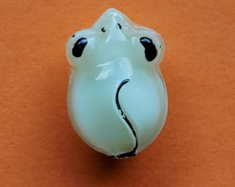 Moonglow glass hand painted mouse button.