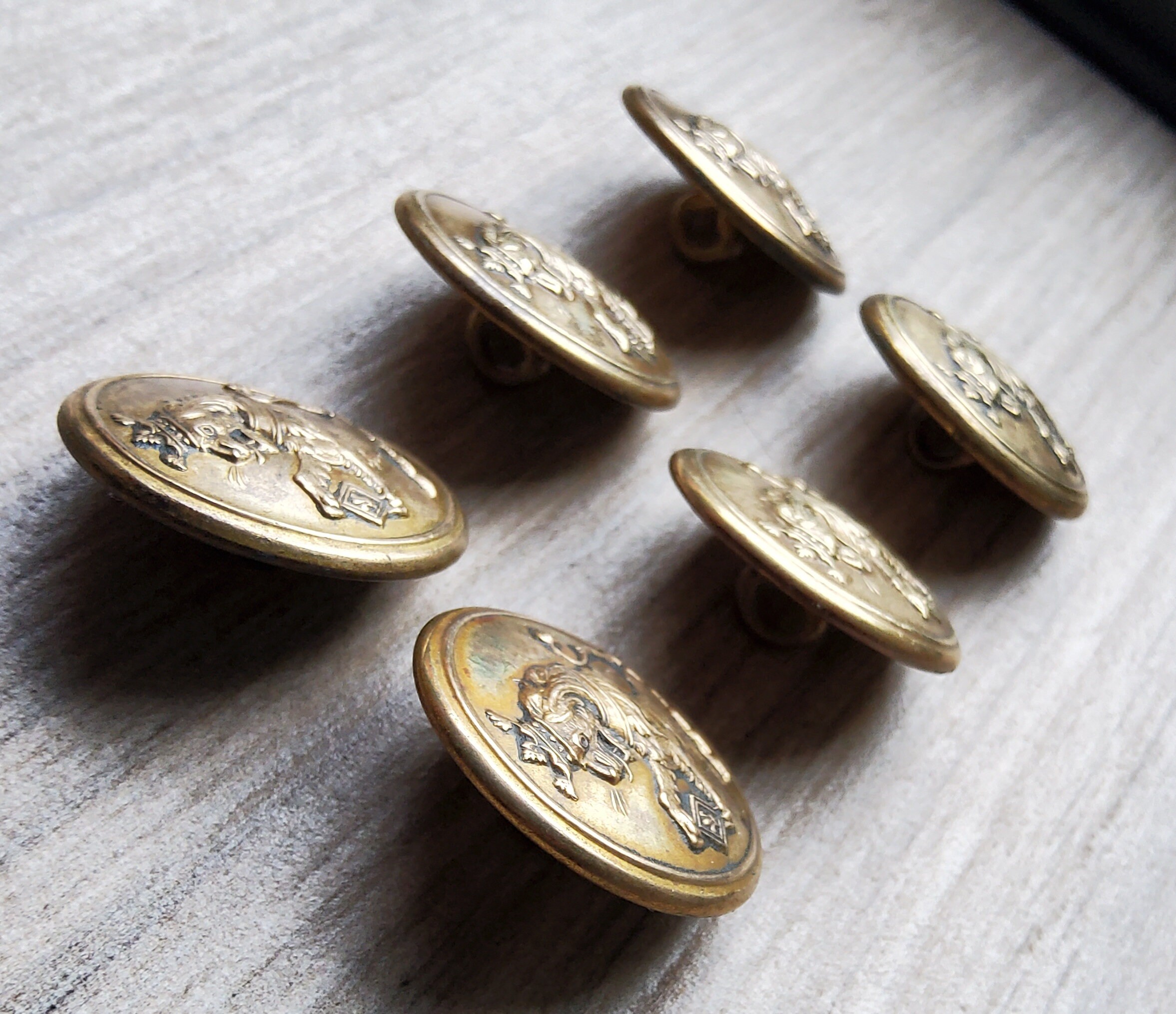Vintage Large Early 1900's J.plant & Co Brass Livery Buttons