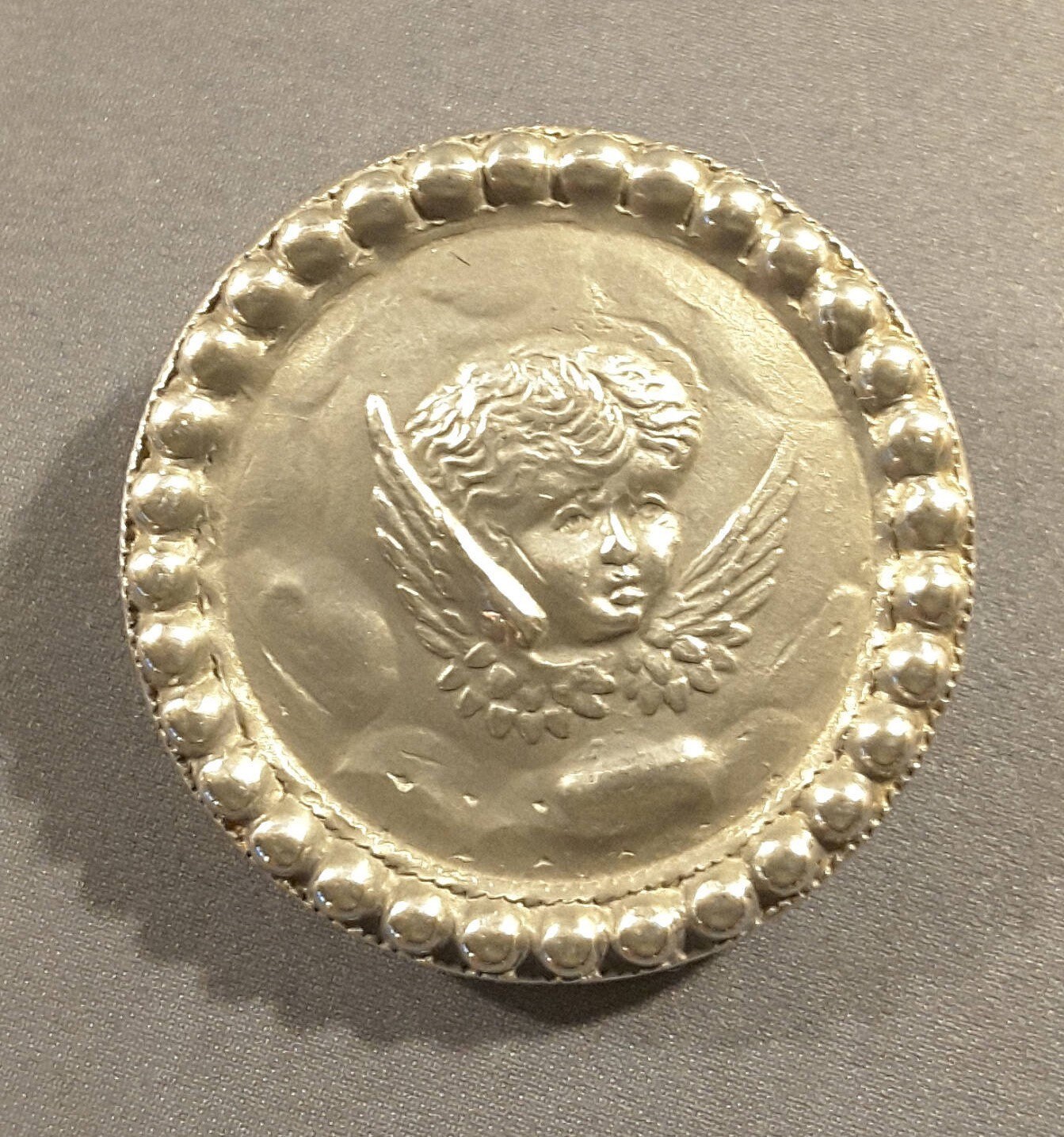 Image of 1910 Silver Button - Hallmarked Levi & Salaman