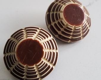 Vintage paar vroege plastic jasknopen uit de jaren 30.