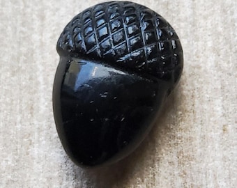 Vintage 1920-30's glass acorn button.