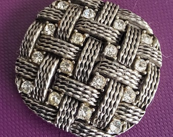 Vintage 1950's large designer metal coat button.