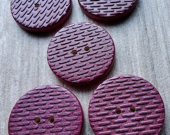 Vintage 1930's set of five large wooden buttons.