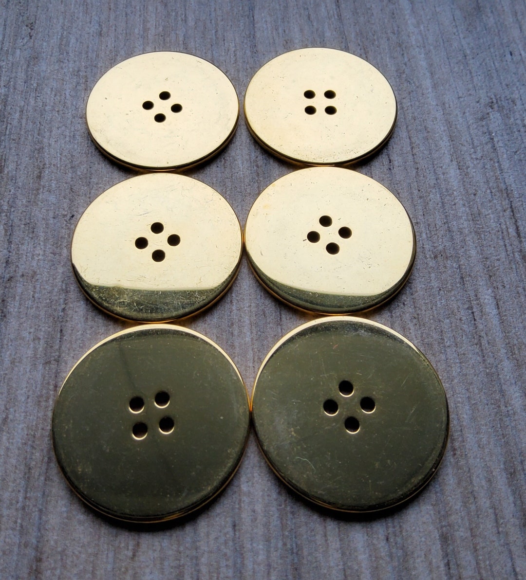 5 PIÈCES Boutons De Manteau En Métal Or Perle