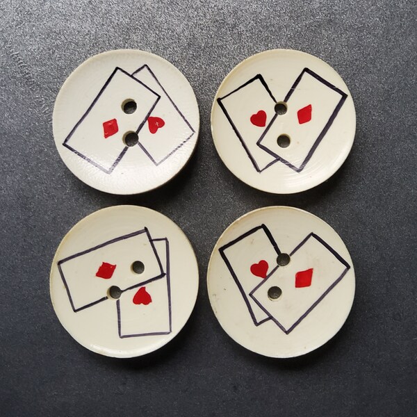 Playing Card Buttons Etsy