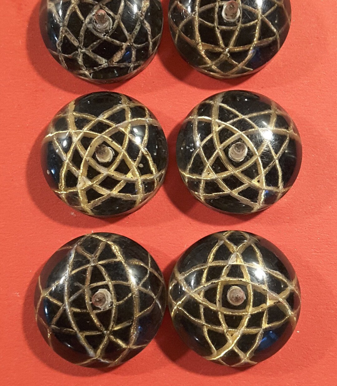 Vintage Set of Six 1950's Perspex Buttons. - Etsy