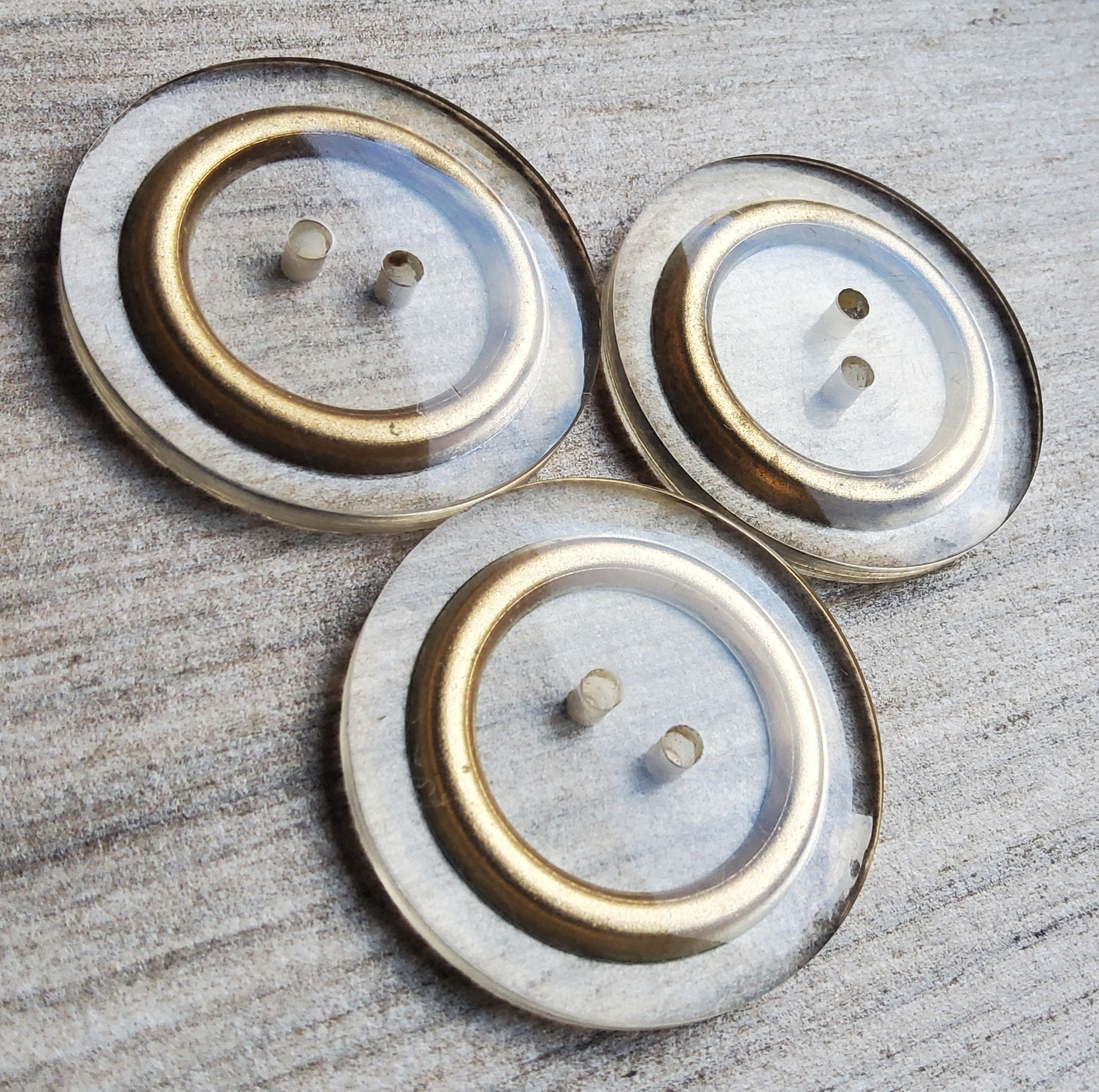 Vintage Set of Five English 1930's Large Coat Buttons. 