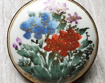 Vintage very large 19th century Satsuma button.