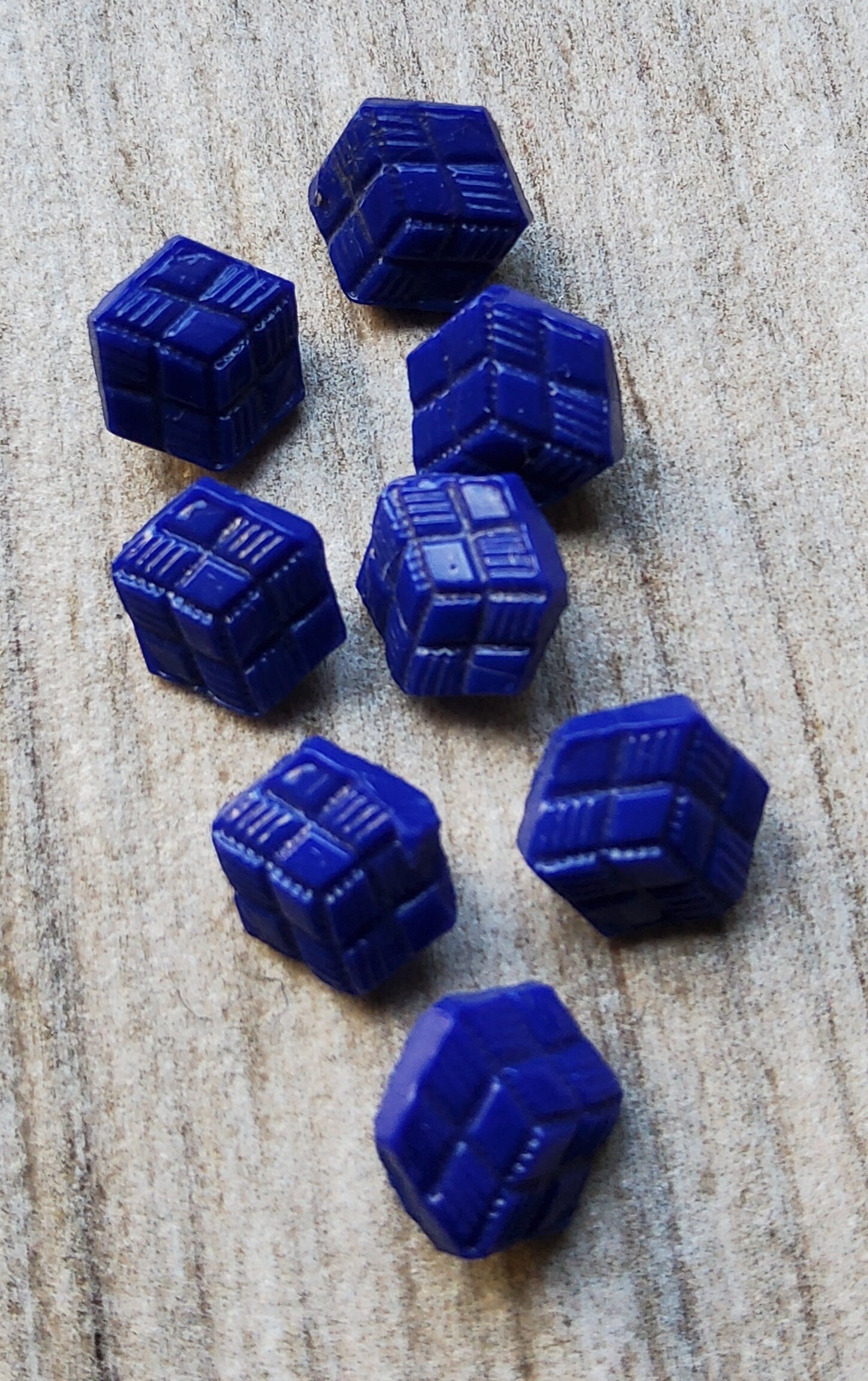 Vintage Set of Eight 1920's Blue Glove Glass Buttons. - Etsy