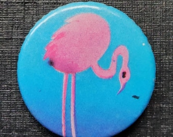 Vintage 1960-70er Jahre rosa Flamingo Knopf.