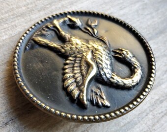 1900 年代のヴィンテージの大きな鳥の金属ボタン。 - Etsy 日本