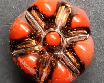 Vintage Bimini plant pot 1950's glass button.