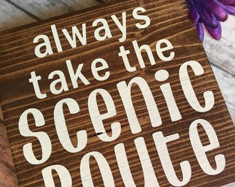 Scenic Routes Sign Etsy