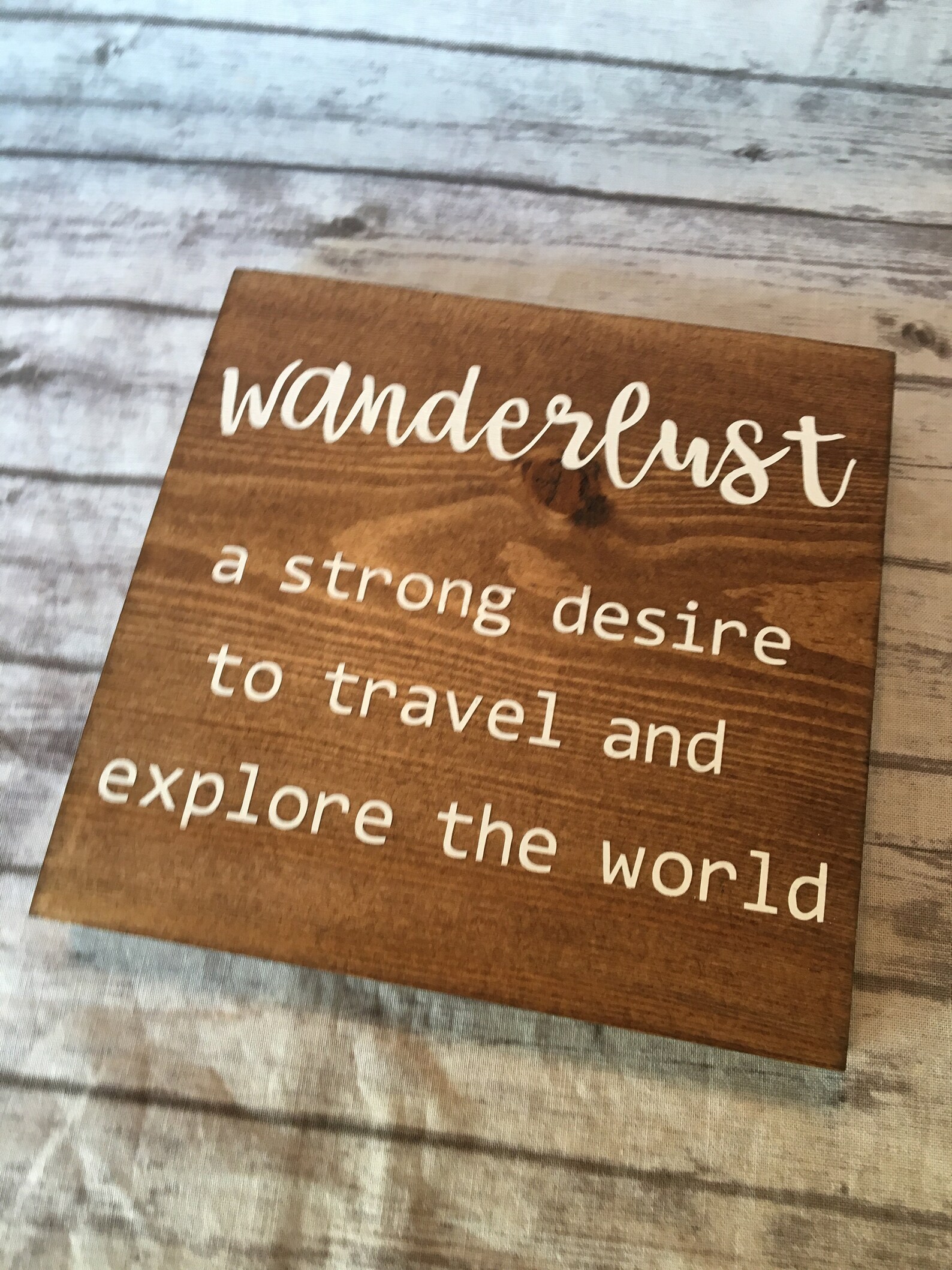 Wanderlust Wood Sign Travel Decor Home Decor RV Decor Etsy