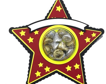 Star New Years Dome Candy Holder SVG, 3D SVG