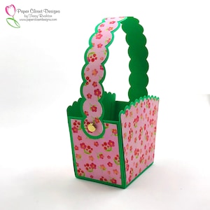 Panier festonné, SVG, Cricut, Silhouette, DXF, GSD, modèle