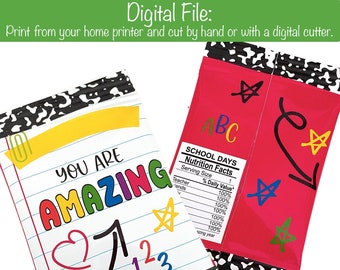 You Are Amazing Chip Bag Printable, Teacher Classroom, School SVG (Digital Download)