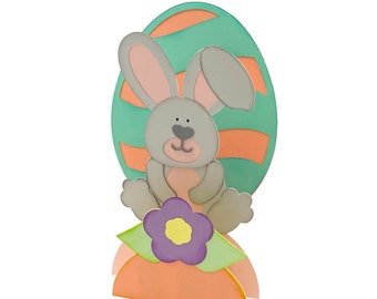 Easter Bunny Pop Up Card SVG, 3D Box Card (Digital Download)