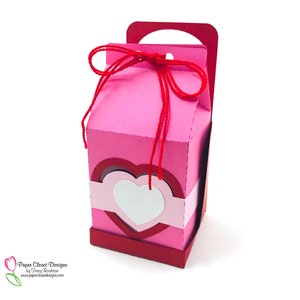 Valentine Heart Milk Carton SVG, 3D SVG, Cricut Box, Box Template