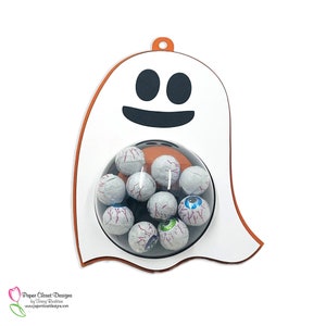 ゴースト ハロウィン ドーム カード SVG、3D SVG