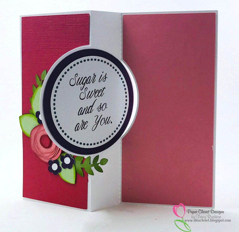 Download A2 Circle Flip Card with Layered Roses SVG Cricut SVG | Etsy