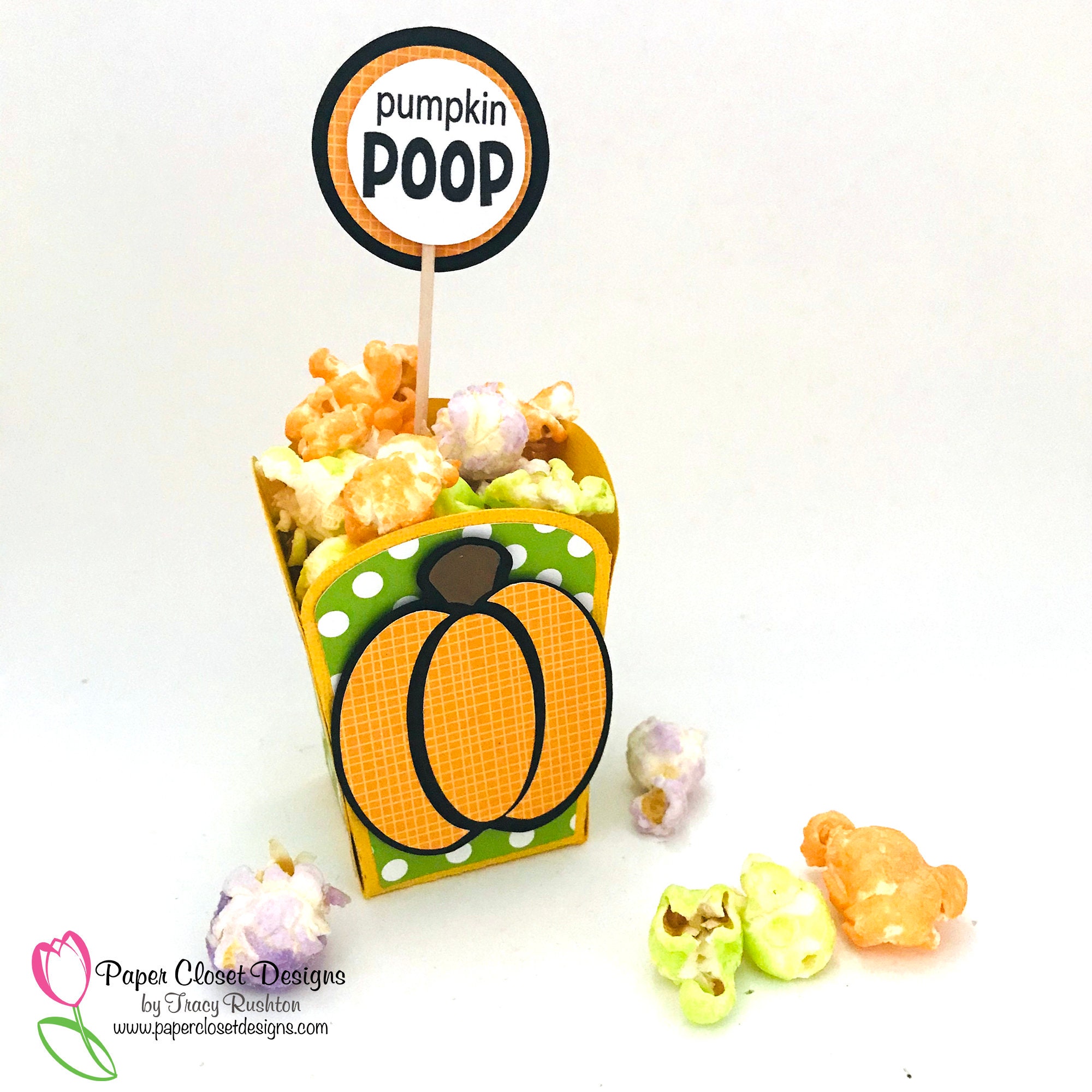 Pumpkin Popcorn Box Halloween SVG Box Cricut Silhouette Etsy