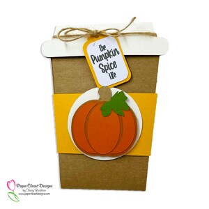 Tasse à café citrouille et pochette carte A2, SVG, fichier SVG,