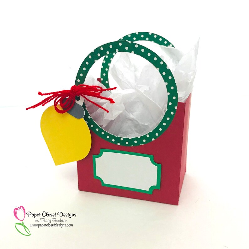 Download Christmas Box with Handles and Ornament Tag. SVG Box ...