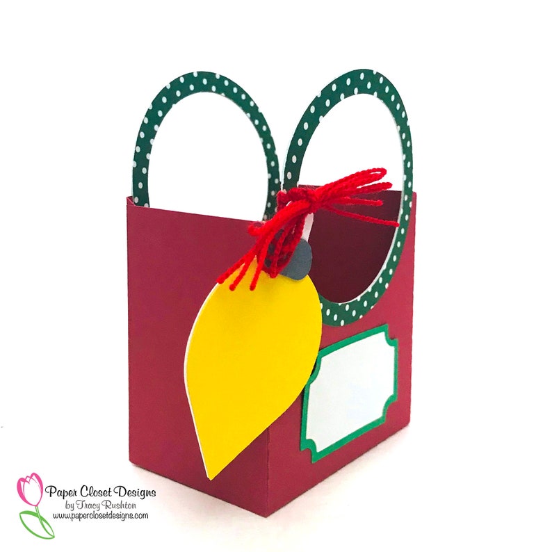 Download Christmas Box with Handles and Ornament Tag. SVG Box ...