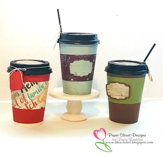 Download 12 oz Coffee Cup Sleeve With Label and Tag / SVG/ Cricut/ | Etsy