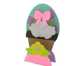 Easter Bunny Tail Pop Up Card SVG, 3D Cricut Silhouette Card (Digital Download)