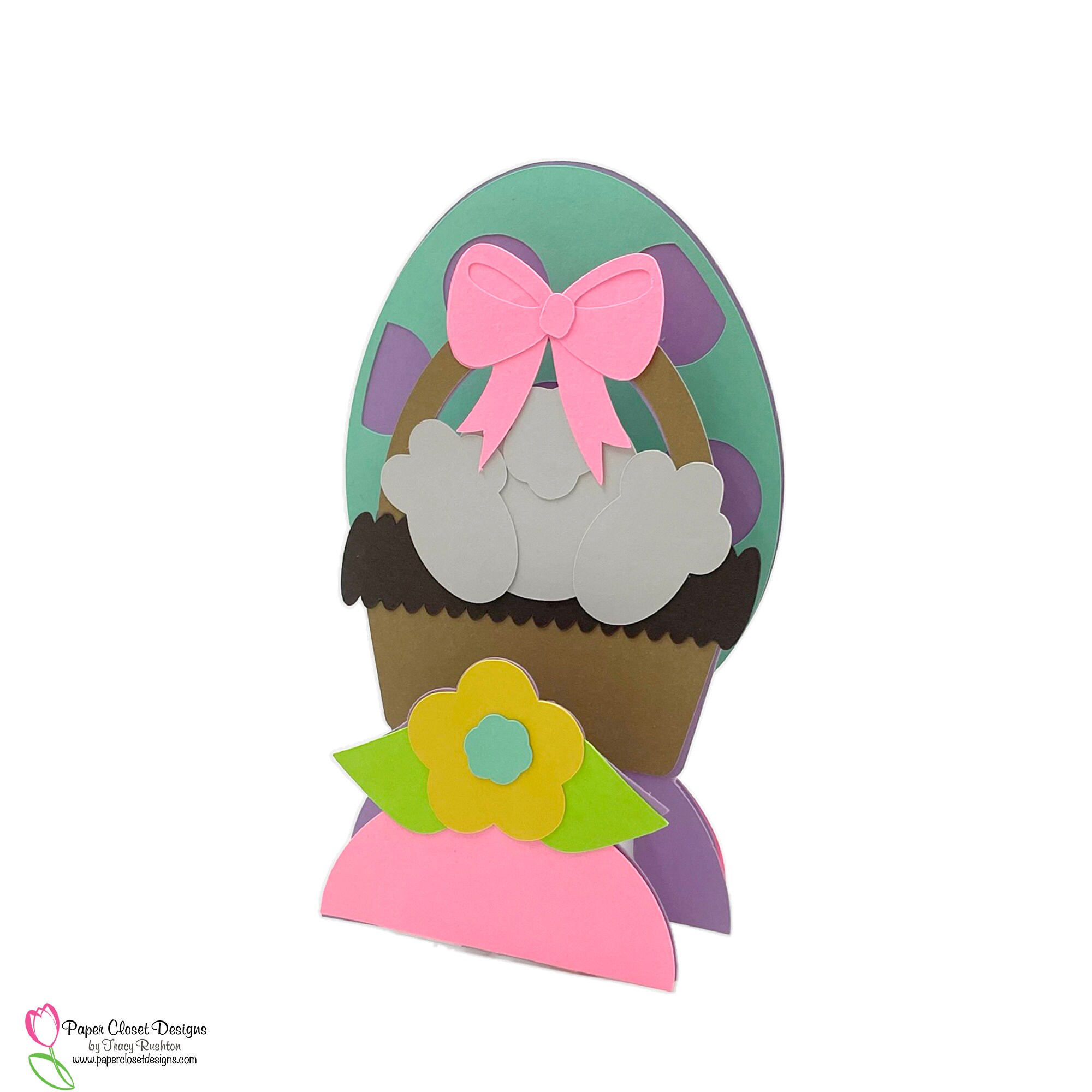 Easter Bunny Tail Pop up Stand Card , SVG, 3D SVG, Handmade Card for ...