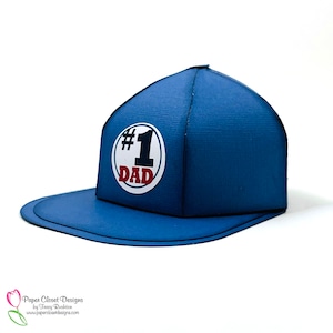 Dad 3D SVG Baseball Cap, number one dad box, hat box