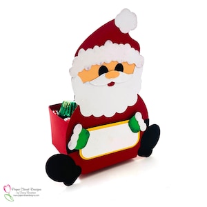 Santa Treat Box SVG, Christmas SVG Cricut, Silhouette, template, 3D SVG, Christmas Box,