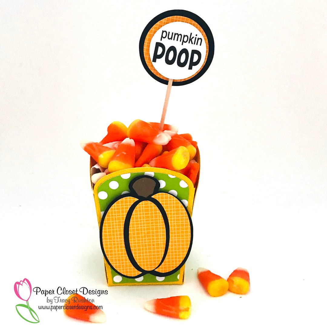 Pumpkin Popcorn Box Halloween SVG Box Cricut Silhouette Etsy